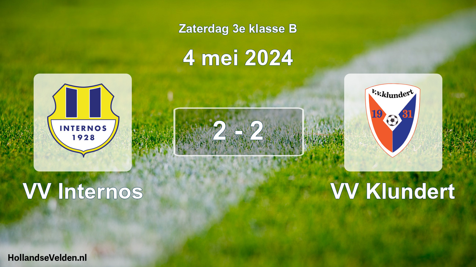 Total number of matches played: VV Internos - VV Klundert 2 - 2 (4 May 2024)