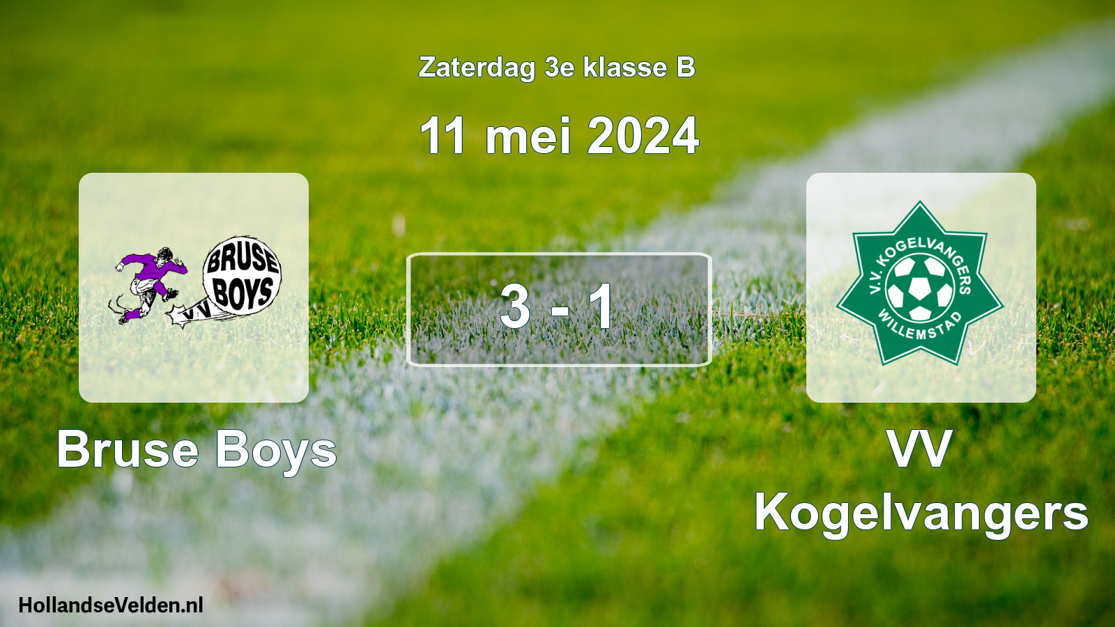 Total number of matches played: Bruse Boys - VV Kogelvangers 3 - 1 (11 May 2024)