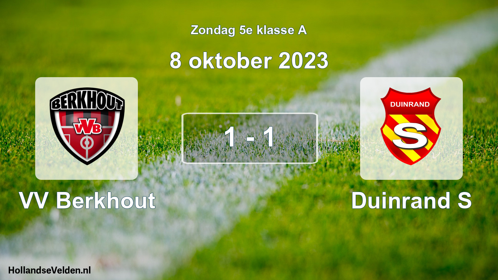 Total number of matches played: VV Berkhout - Duinrand S 1 - 1 (8 October 2023)