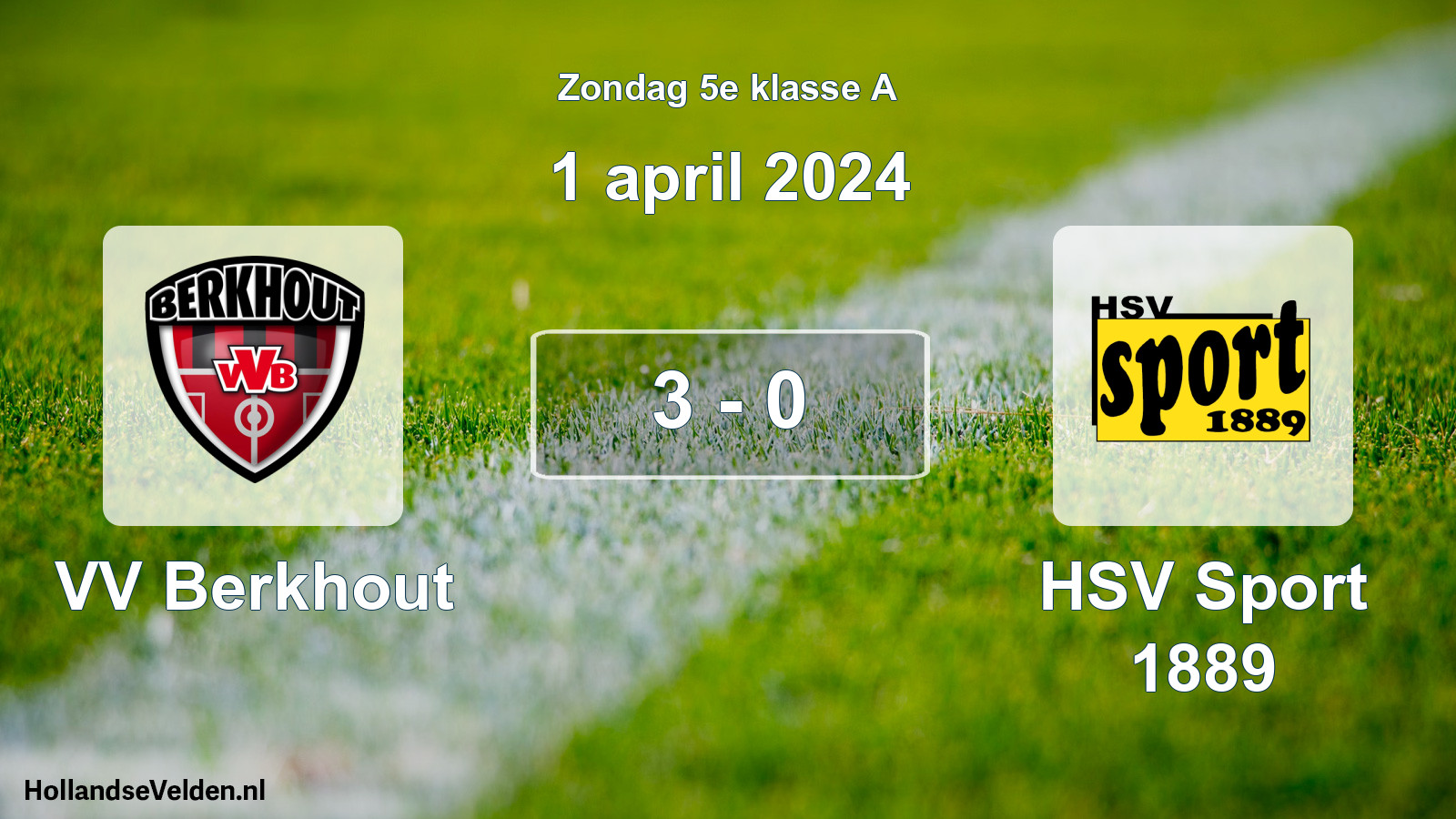 Total number of matches played: VV Berkhout - HSV Sport 1889 3 - 0 (1 April 2024)