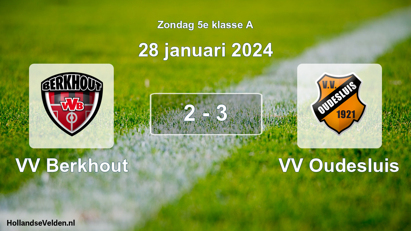 Total number of matches played: VV Berkhout - VV Oudesluis 2 - 3 (28 January 2024)