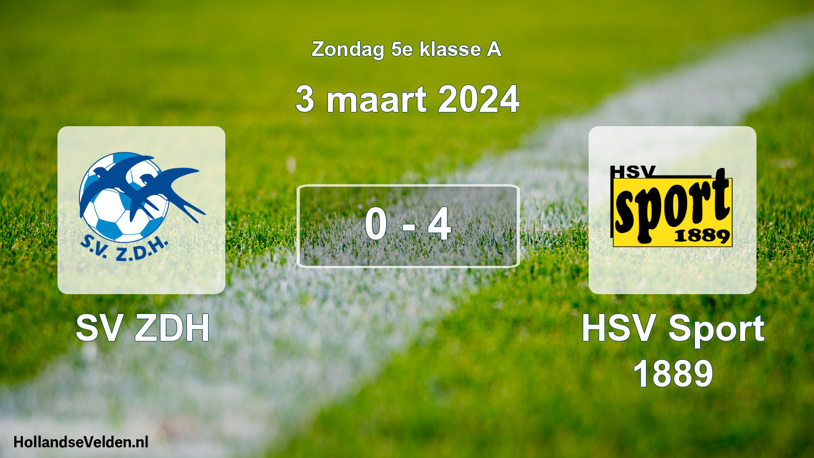 Total number of matches played: SV ZDH - HSV Sport 1889 0 - 4 (3 March 2024)