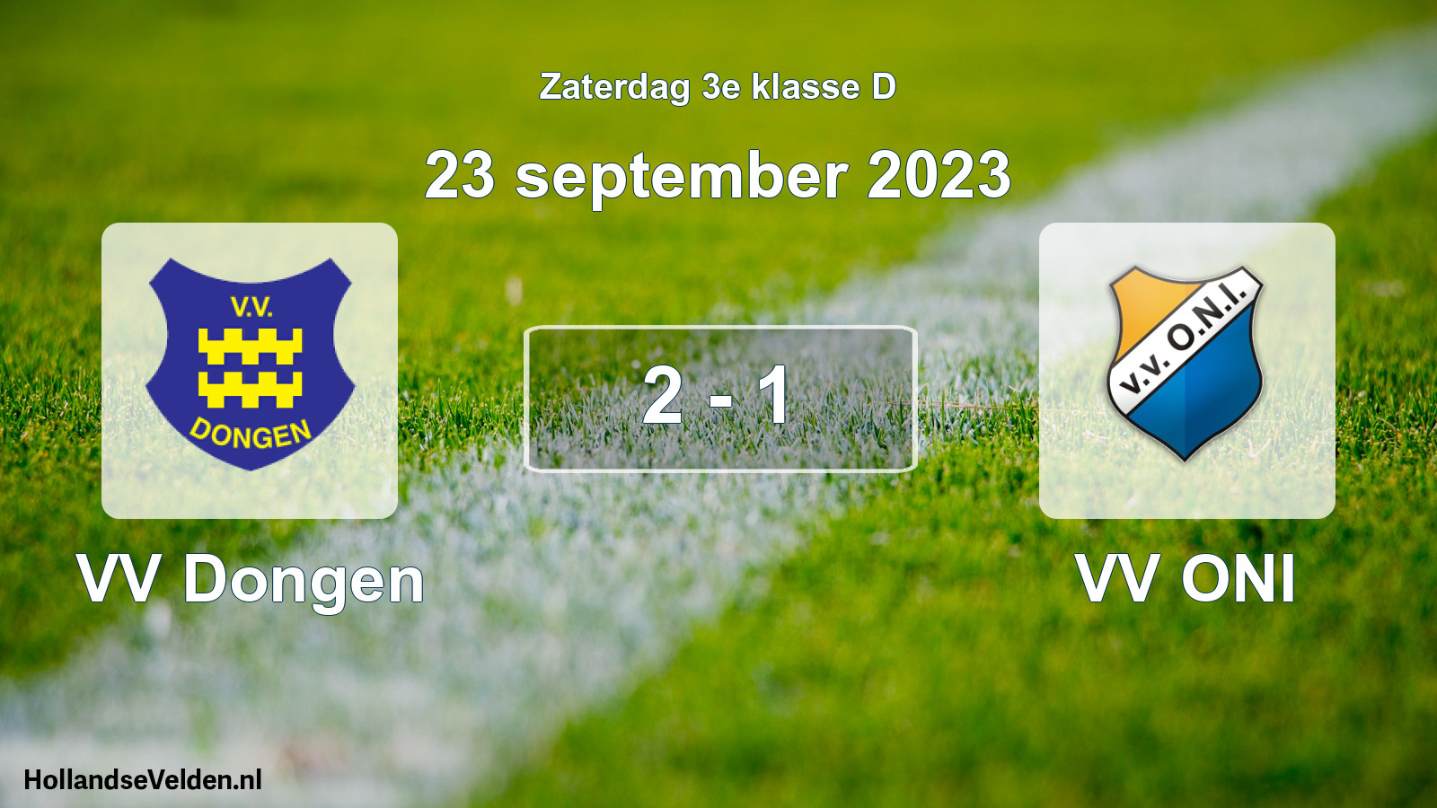 Total number of matches played: VV Dongen - VV ONI 2 - 1 (23 September 2023)