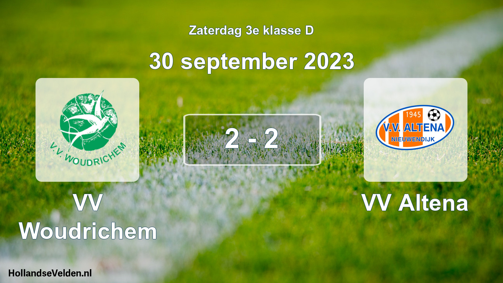Total number of matches played: VV Woudrichem - VV Altena 2 - 2 (30 September 2023)
