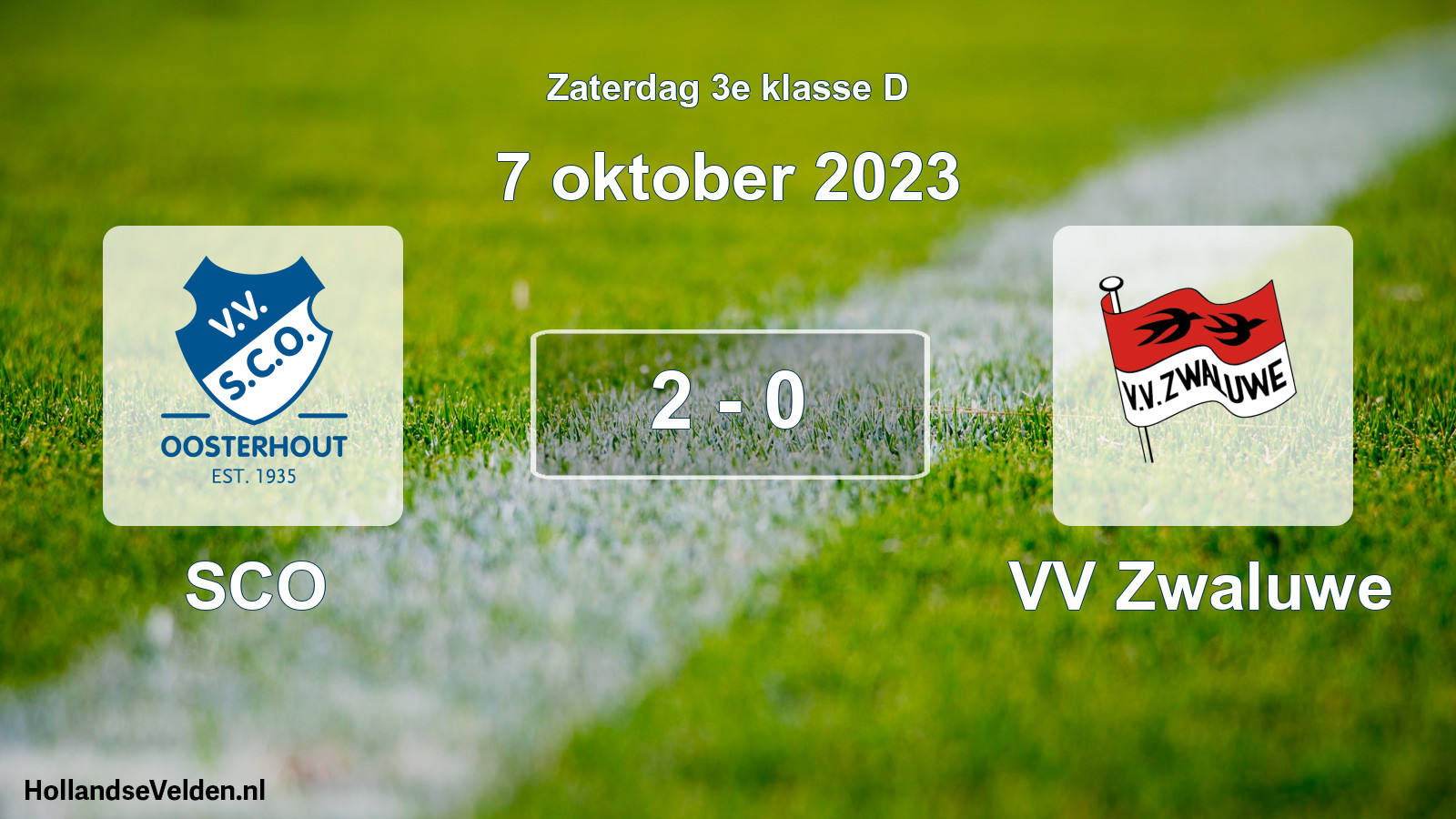 Total number of matches played: SCO - VV Zwaluwe 2 - 0 (7 October 2023)