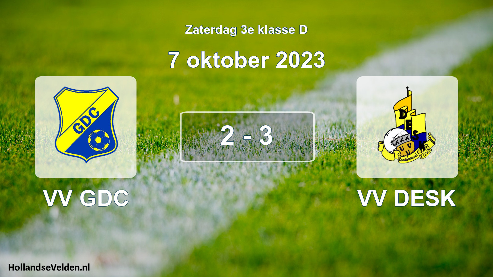 Total number of matches played: VV GDC - VV DESK 2 - 3 (7 October 2023)