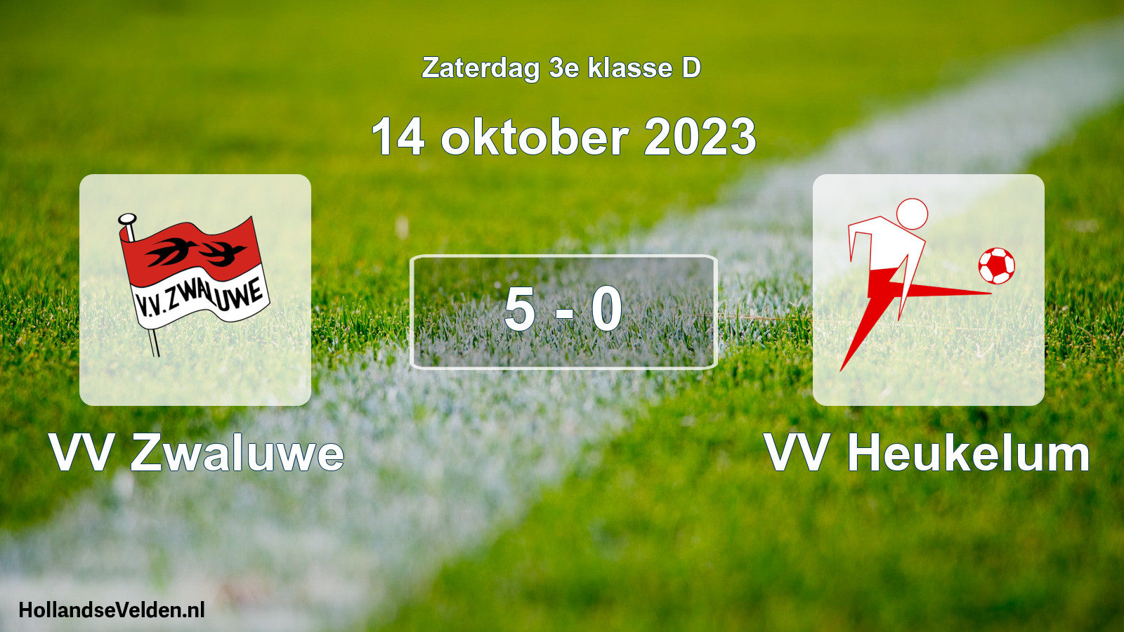 Total number of matches played: VV Zwaluwe - VV Heukelum 5 - 0 (14 October 2023)