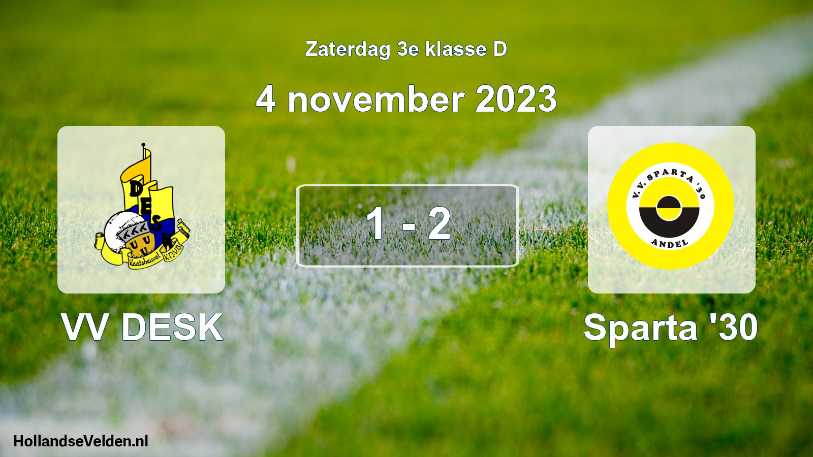 Total number of matches played: VV DESK - Sparta '30 1 - 2 (4 November 2023)