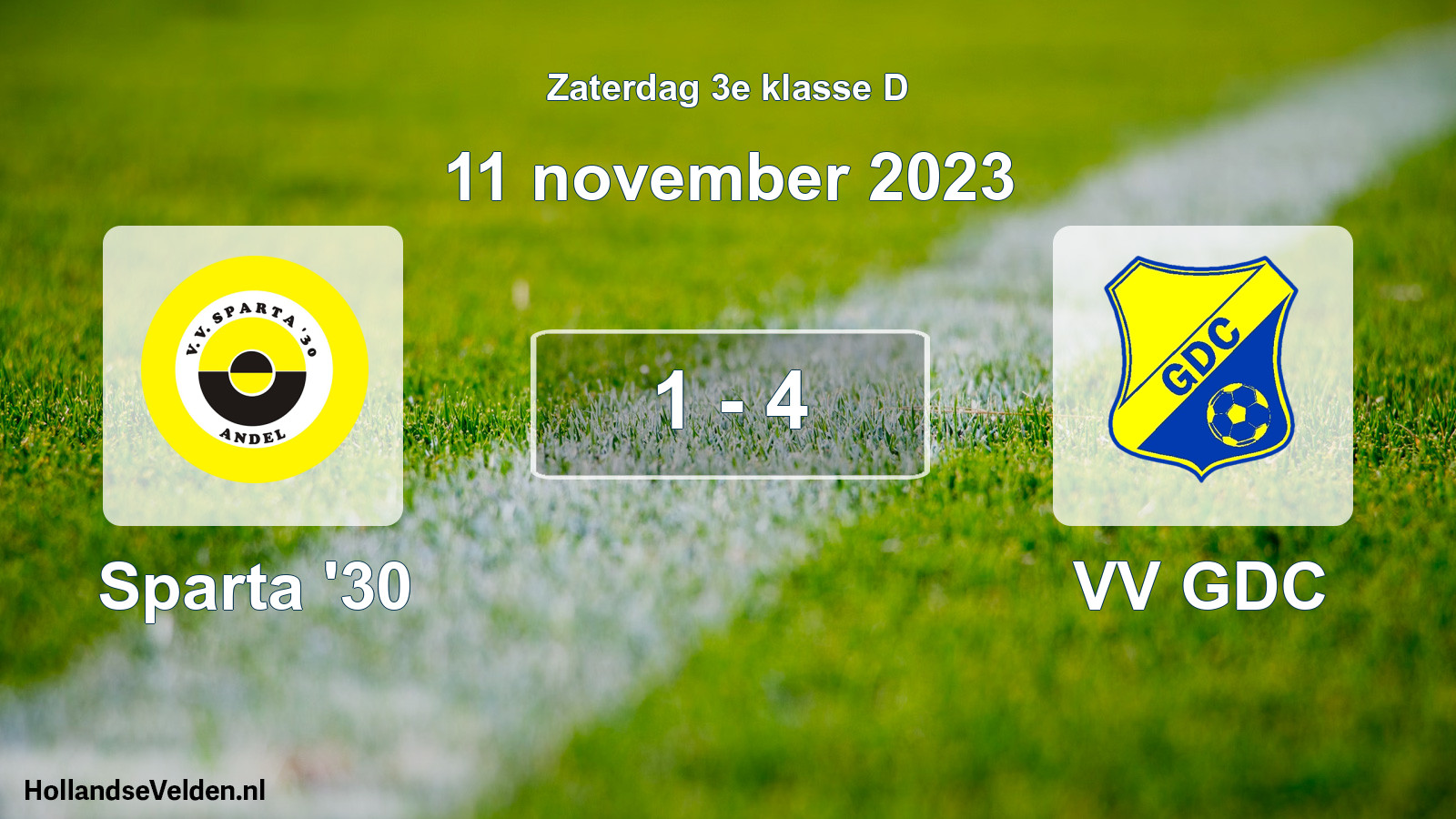 Total number of matches played: Sparta '30 - VV GDC 1 - 4 (11 November 2023)