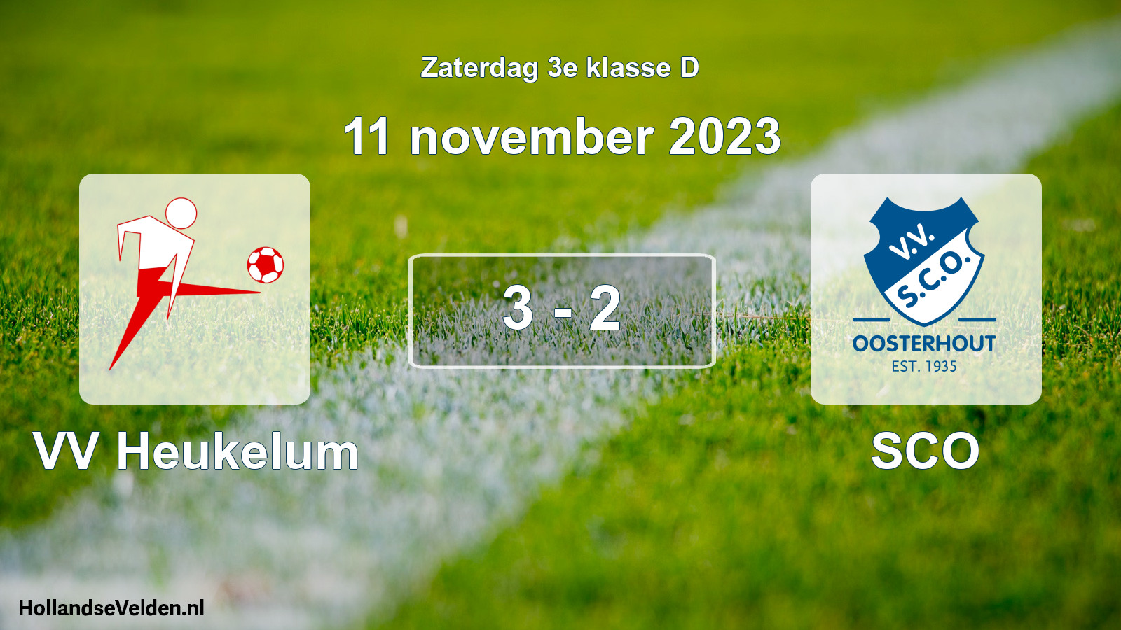Total number of matches played: VV Heukelum - SCO 3 - 2 (11 November 2023)