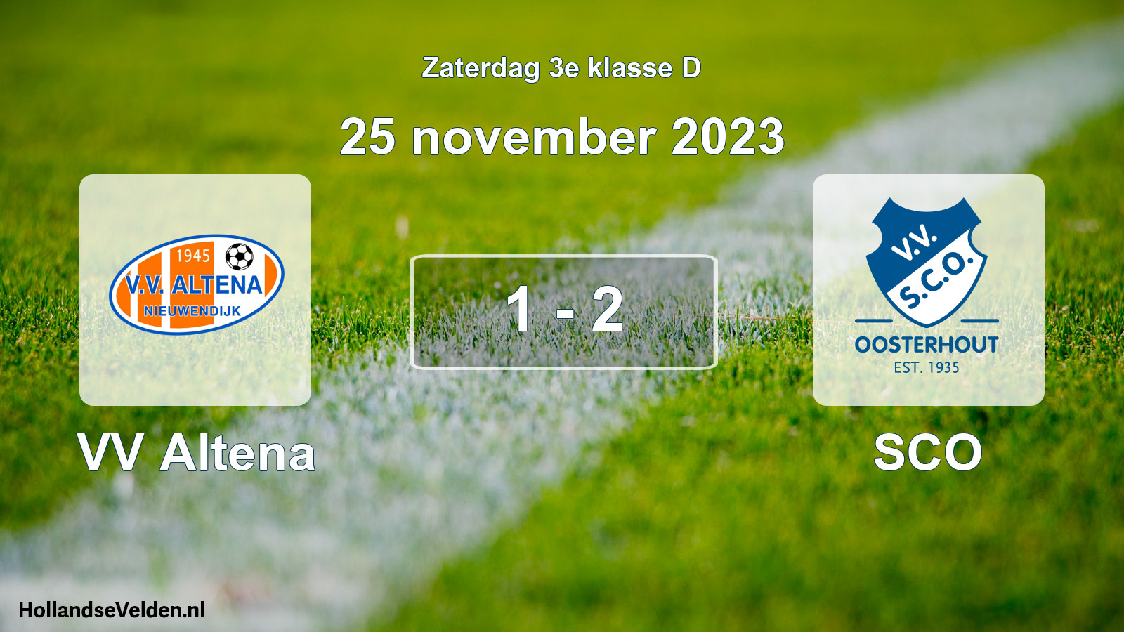 Total number of matches played: VV Altena - SCO 1 - 2 (25 November 2023)