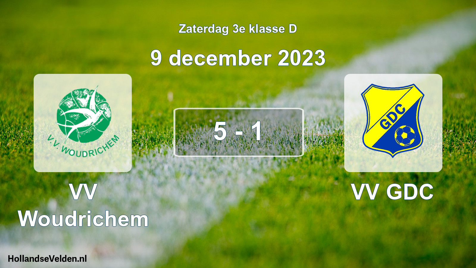 Total number of matches played: VV Woudrichem - VV GDC 5 - 1 (9 December 2023)