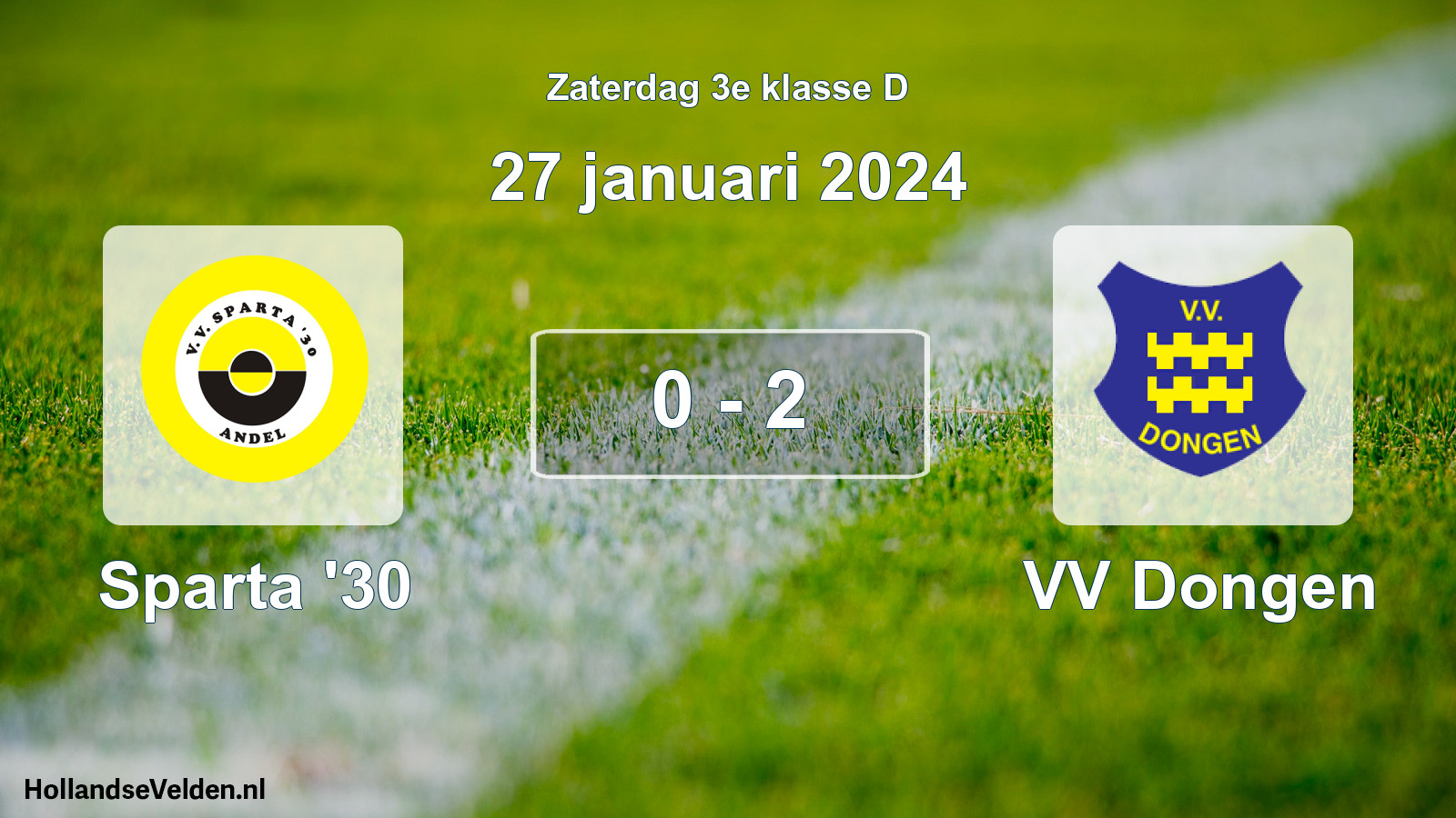 Total number of matches played: Sparta '30 - VV Dongen 0 - 2 (27 January 2024)