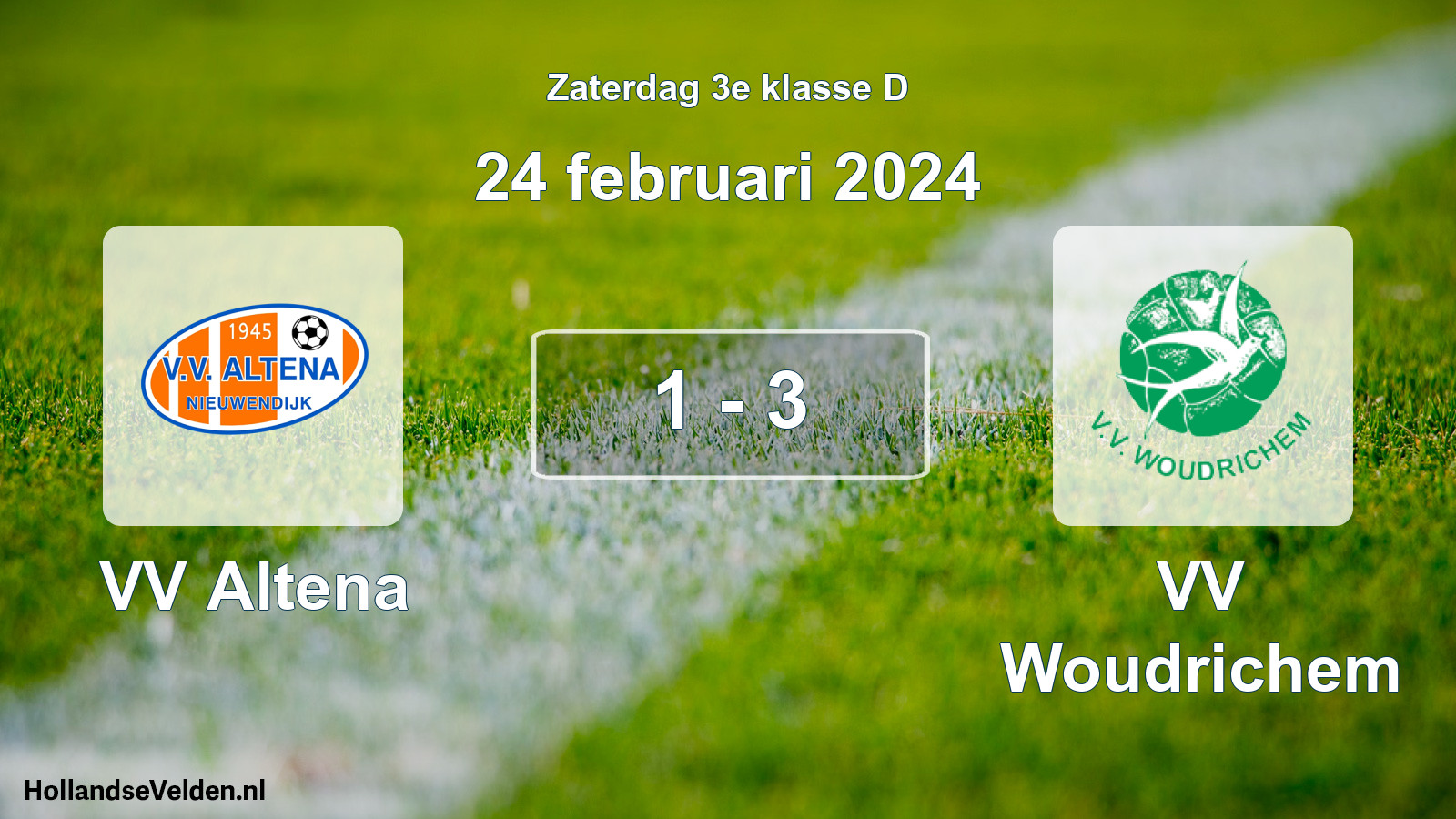 Total number of matches played: VV Altena - VV Woudrichem 1 - 3 (24 February 2024)