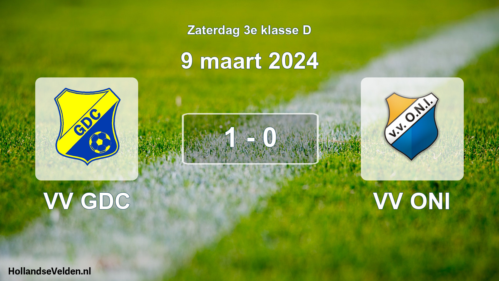 Total number of matches played: VV GDC - VV ONI 1 - 0 (9 March 2024)