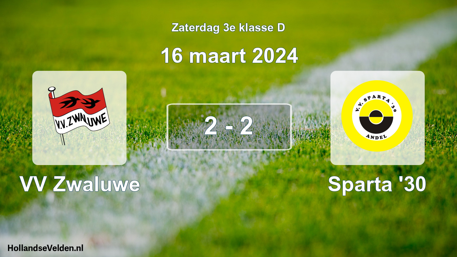 Total number of matches played: VV Zwaluwe - Sparta '30 2 - 2 (16 March 2024)