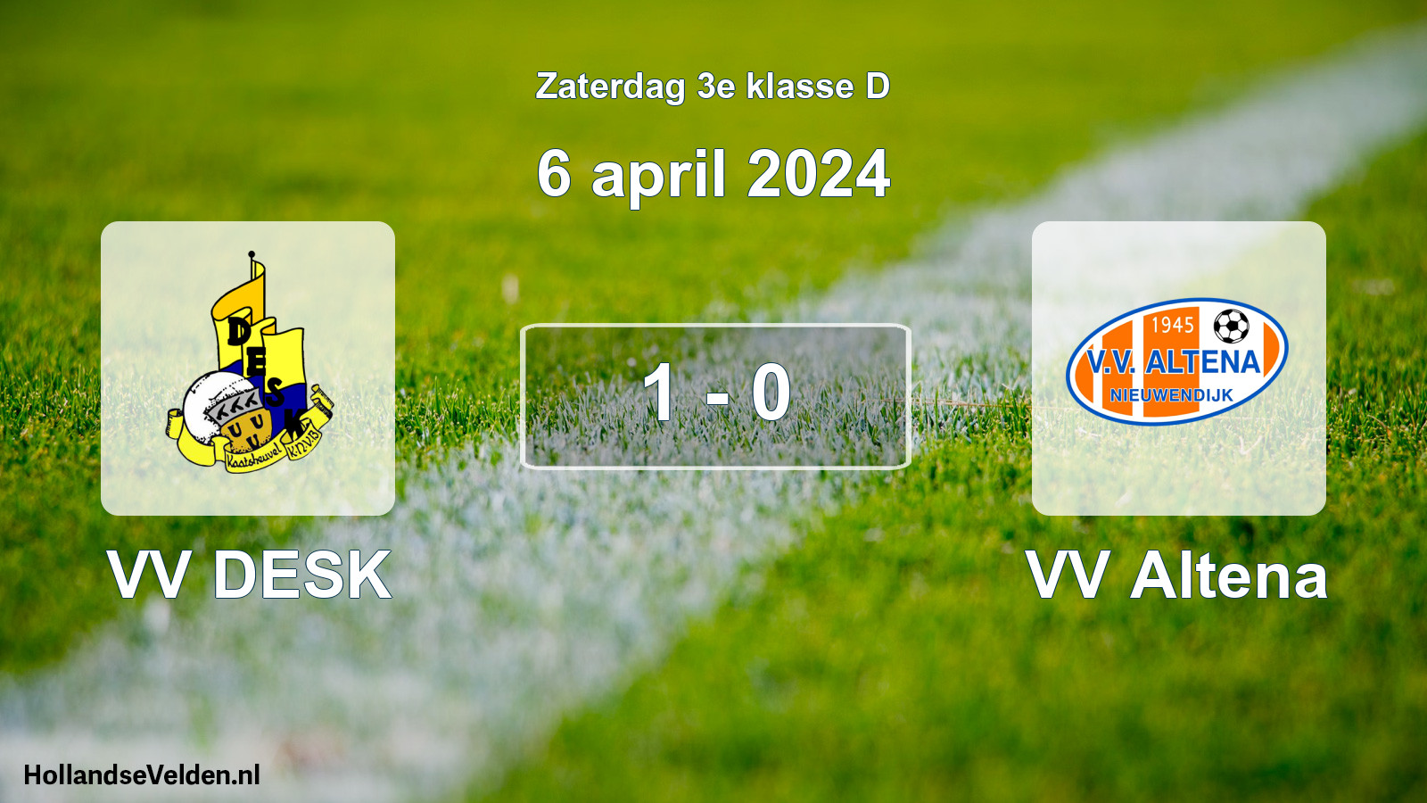 Total number of matches played: VV DESK - VV Altena 1 - 0 (6 April 2024)