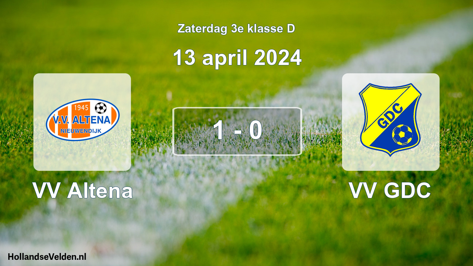 Total number of matches played: VV Altena - VV GDC 1 - 0 (13 April 2024)