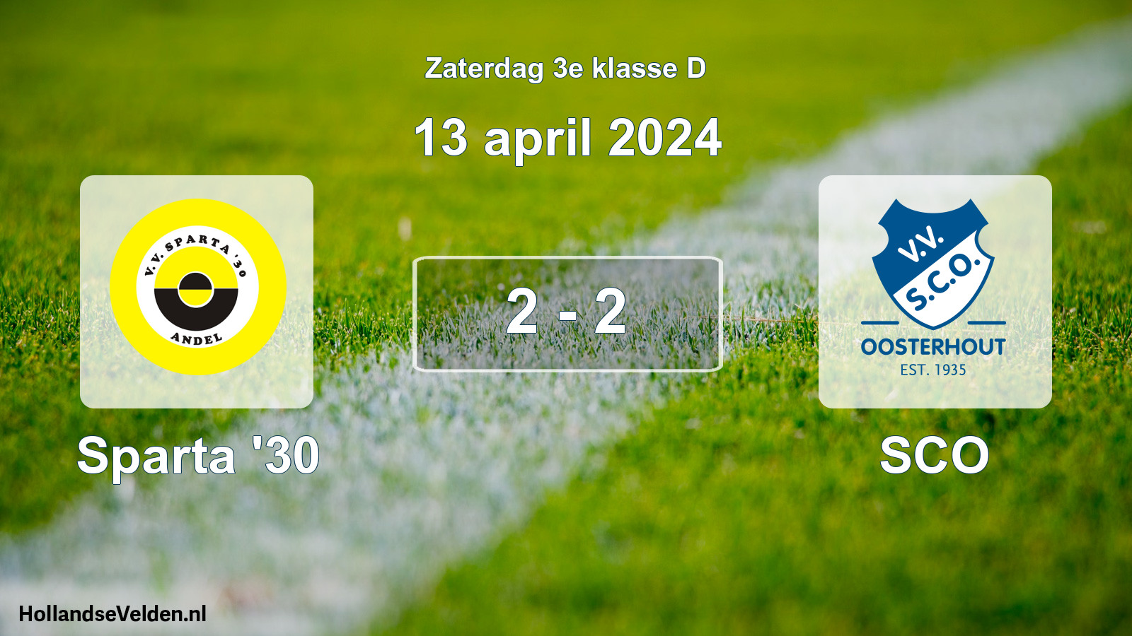 Total number of matches played: Sparta '30 - SCO 2 - 2 (13 April 2024)
