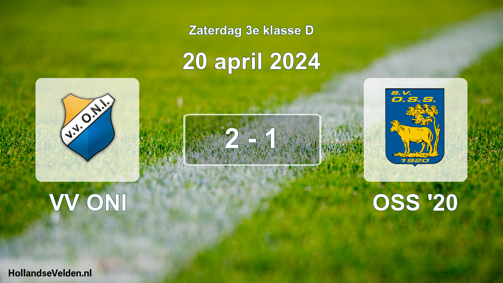 Total number of matches played: VV ONI - OSS '20 2 - 1 (20 April 2024)