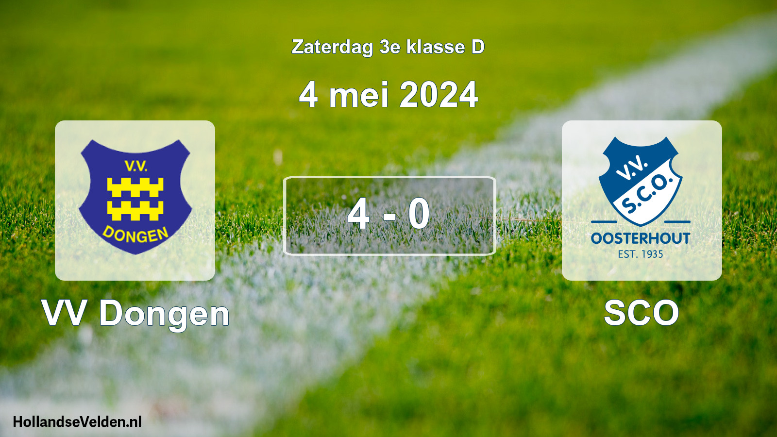 Total number of matches played: VV Dongen - SCO 4 - 0 (4 May 2024)