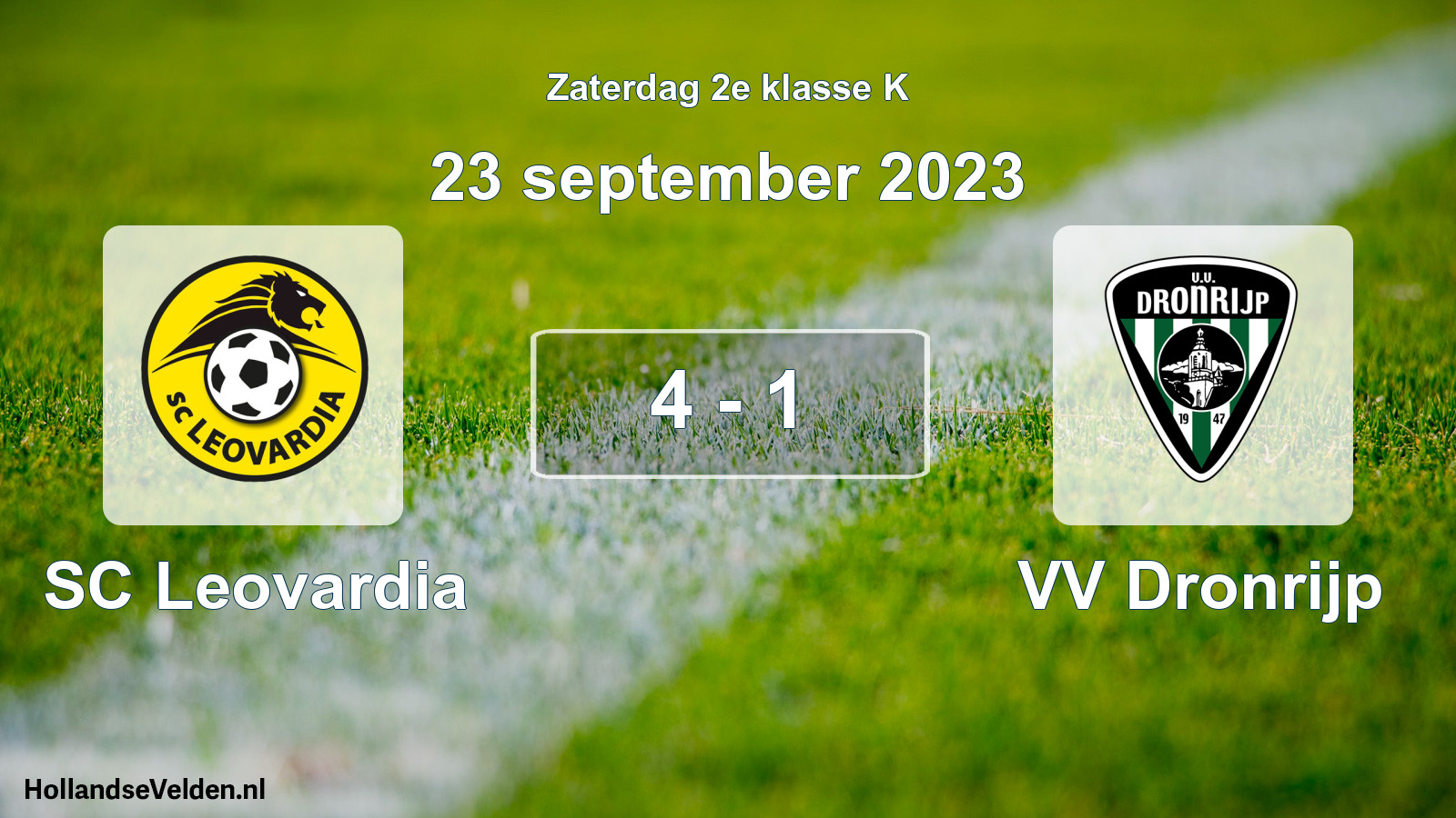 Total number of matches played: SC Leovardia - VV Dronrijp 4 - 1 (23 September 2023)