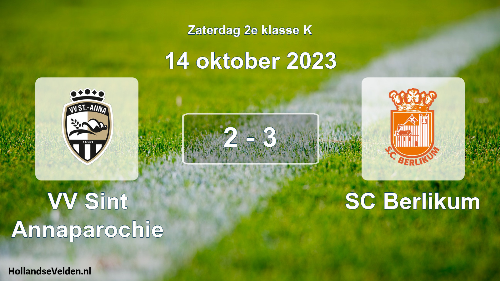 Total number of matches played: VV Sint Annaparochie - SC Berlikum 2 - 3 (14 October 2023)