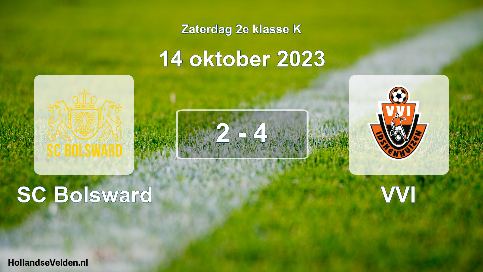 Total number of matches played: SC Bolsward - VVI 2 - 4 (14 October 2023)