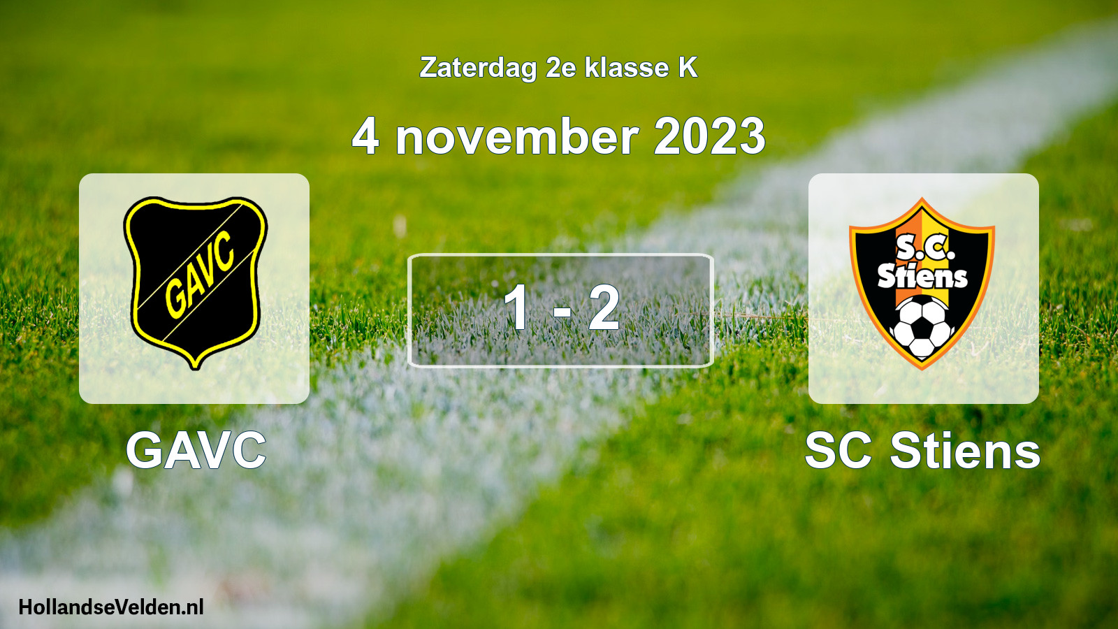 Total number of matches played: GAVC - SC Stiens 1 - 2 (4 November 2023)