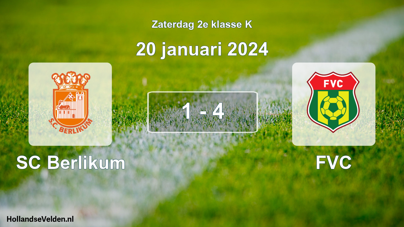 Total number of matches played: SC Berlikum - FVC 1 - 4 (20 January 2024)