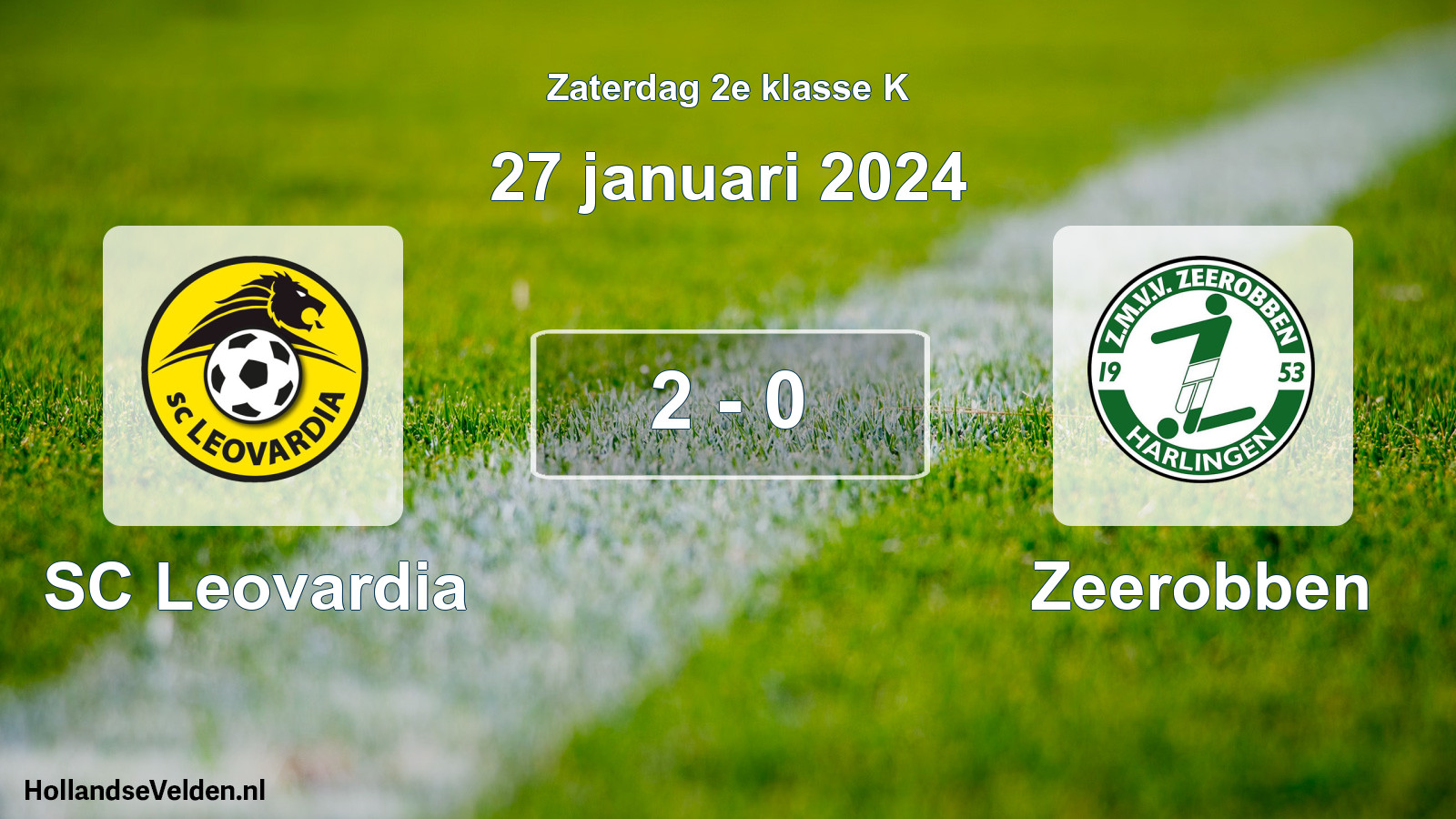 Total number of matches played: SC Leovardia - Zeerobben 2 - 0 (27 January 2024)