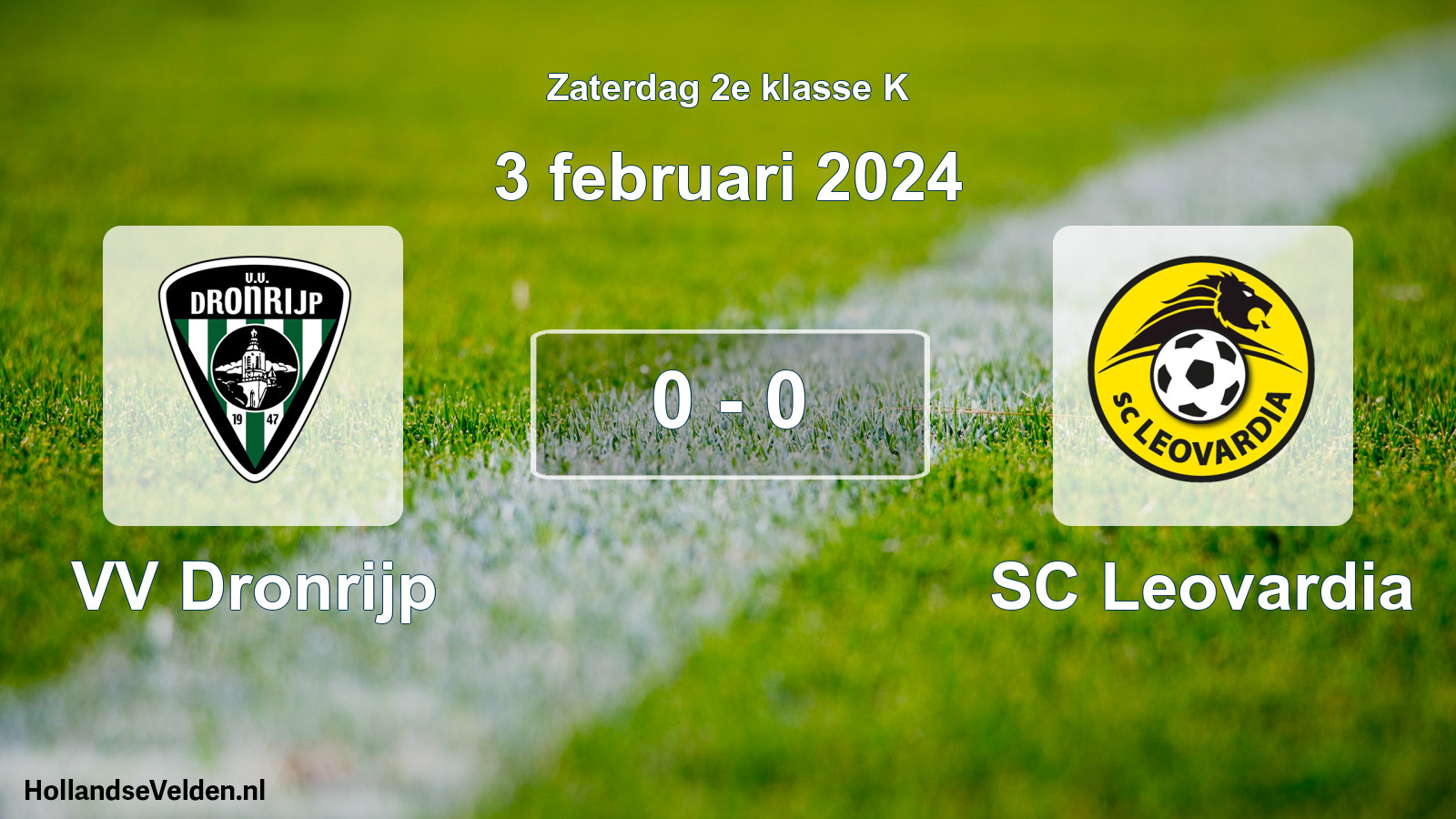 Total number of matches played: VV Dronrijp - SC Leovardia 0 - 0 (3 February 2024)