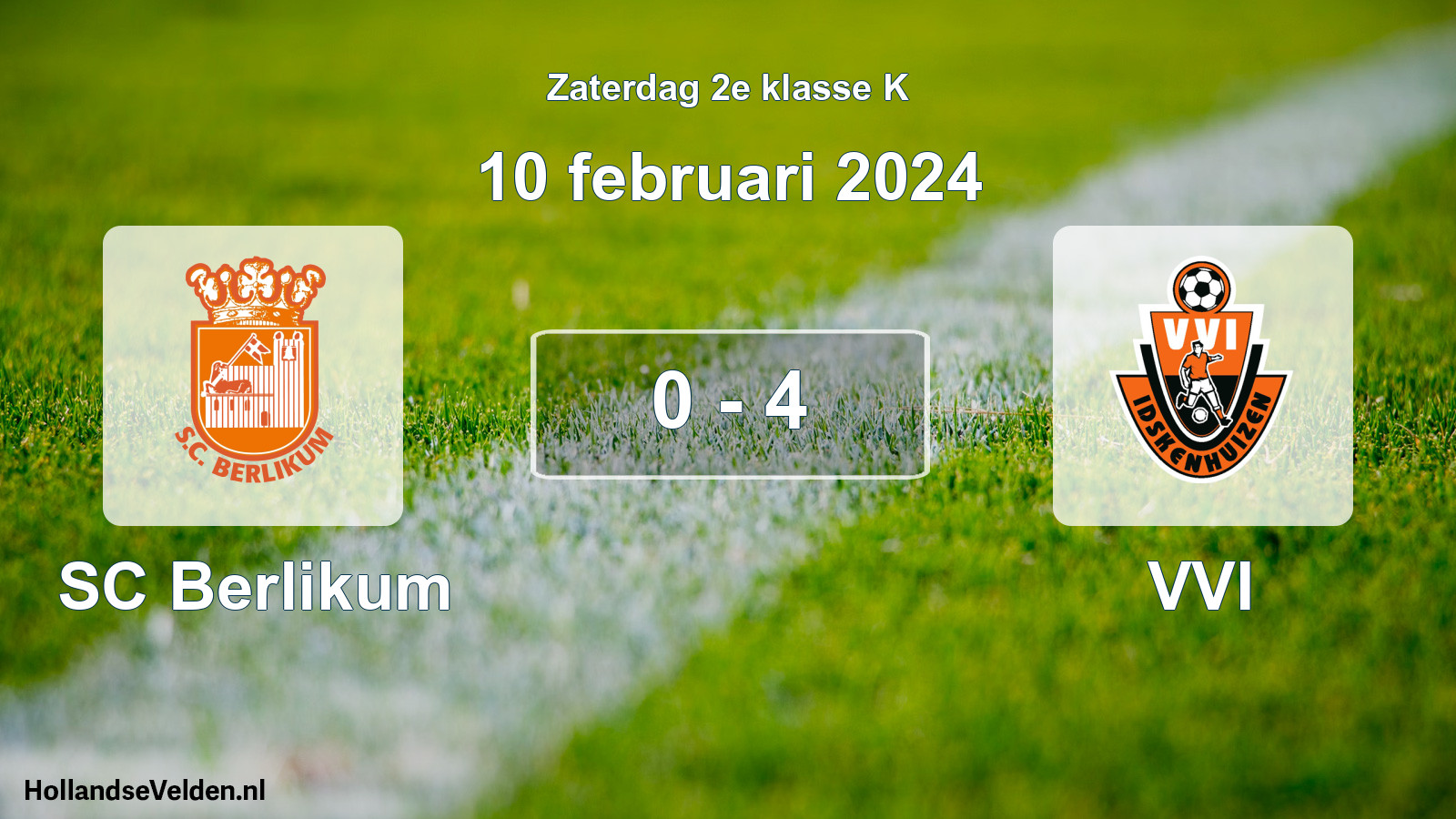 Total number of matches played: SC Berlikum - VVI 0 - 4 (10 February 2024)