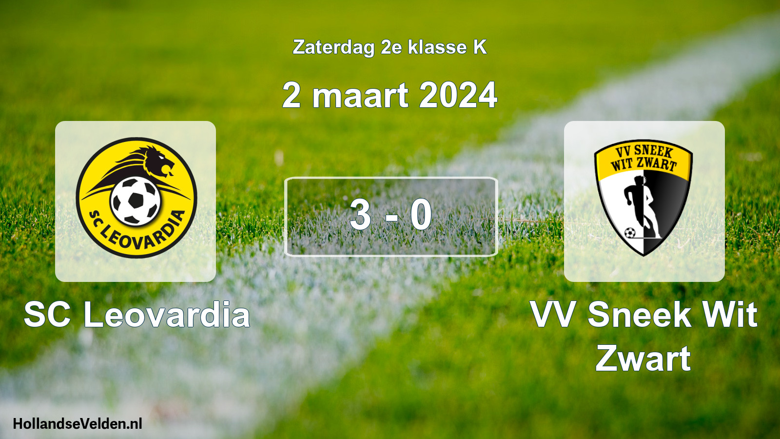 Total number of matches played: SC Leovardia - VV Sneek Wit Zwart 3 - 0 (2 March 2024)