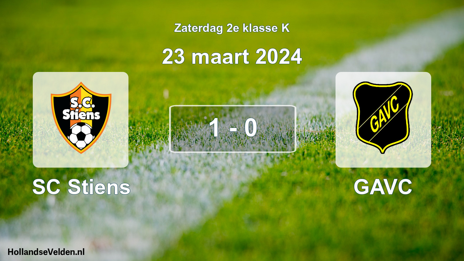 Total number of matches played: SC Stiens - GAVC 1 - 0 (23 March 2024)