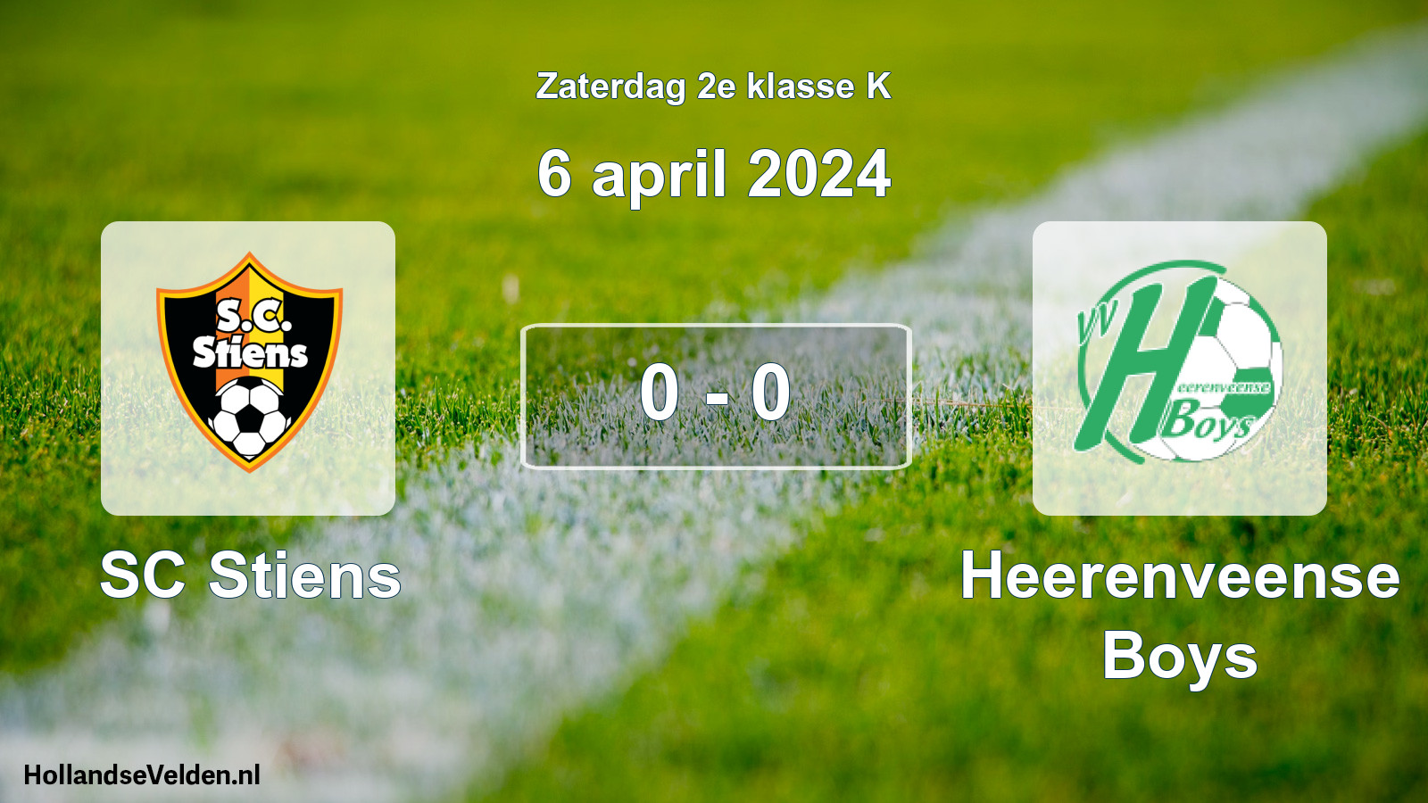Total number of matches played: SC Stiens - Heerenveense Boys 0 - 0 (6 April 2024)