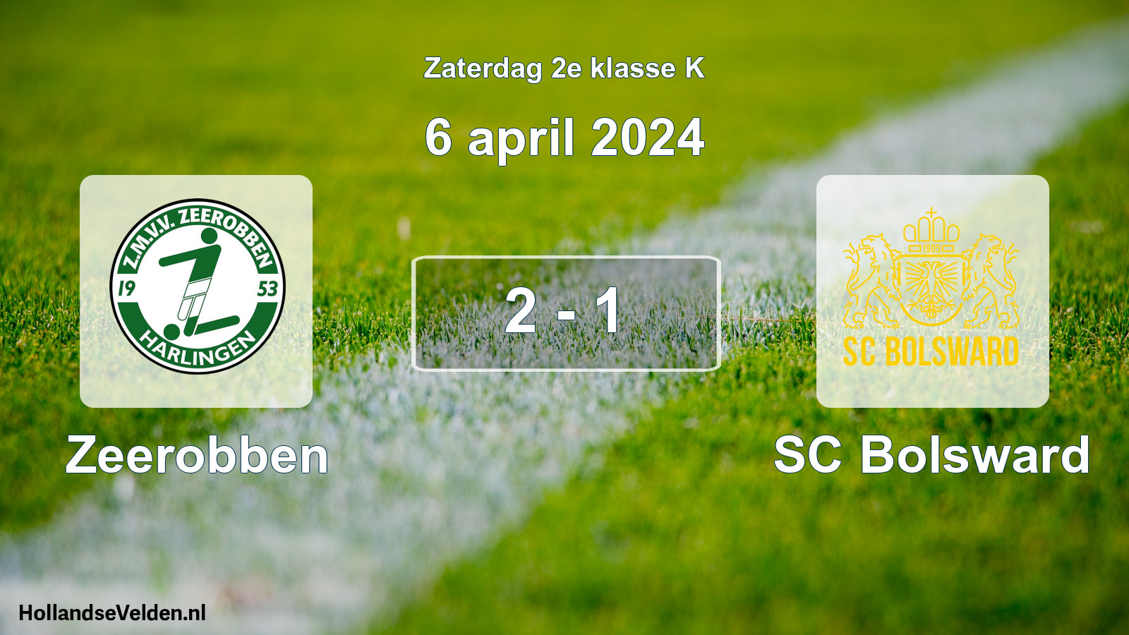 Total number of matches played: Zeerobben - SC Bolsward 2 - 1 (6 April 2024)