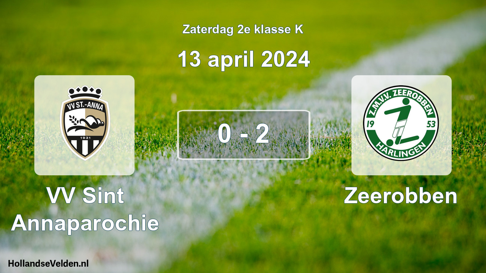 Total number of matches played: VV Sint Annaparochie - Zeerobben 0 - 2 (13 April 2024)