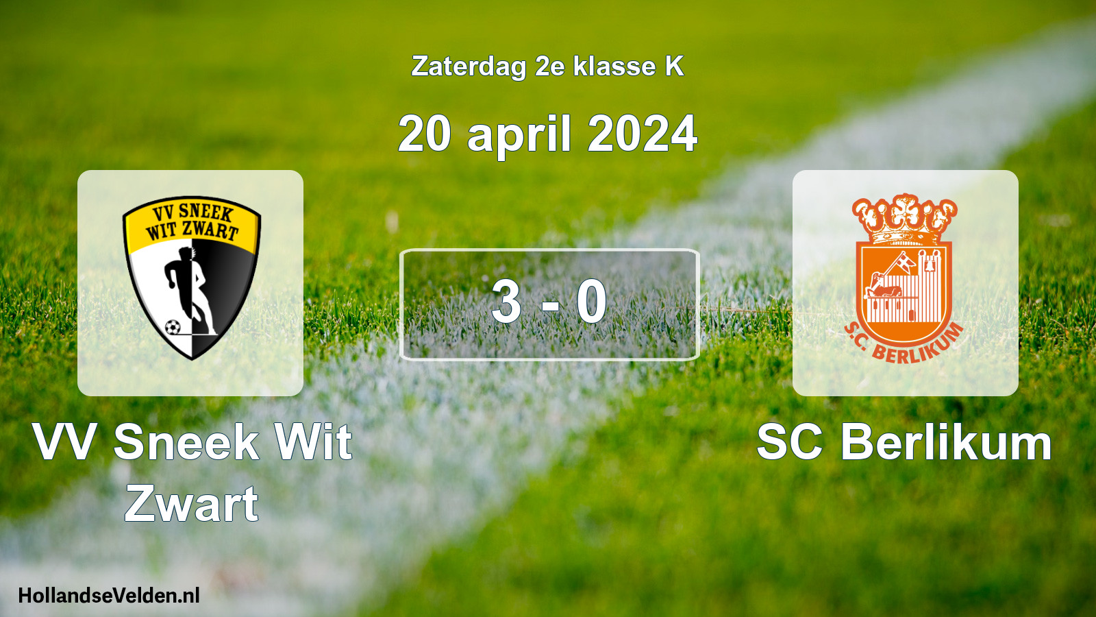 Total number of matches played: VV Sneek Wit Zwart - SC Berlikum 3 - 0 (20 April 2024)
