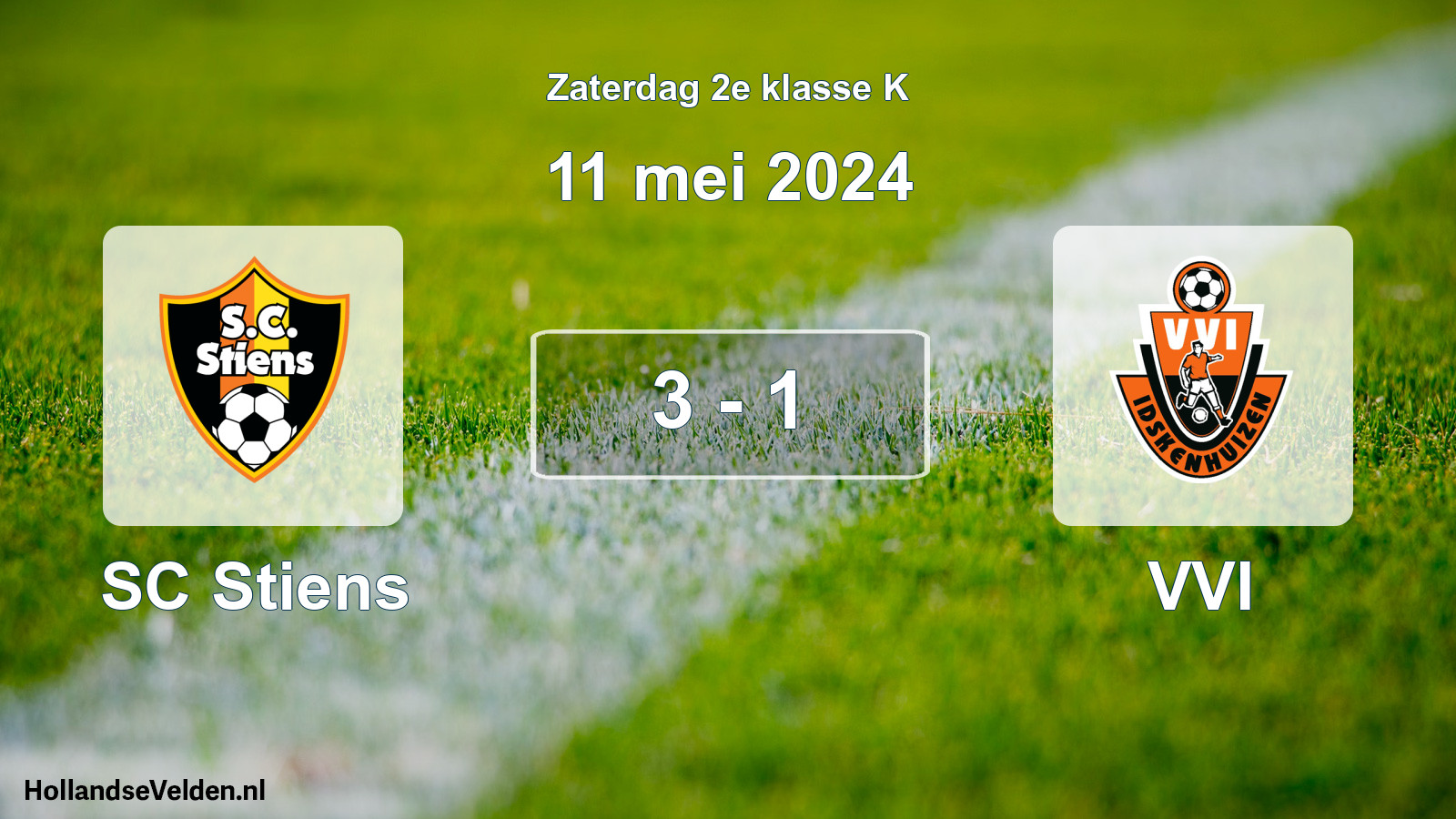 Total number of matches played: SC Stiens - VVI 3 - 1 (11 May 2024)