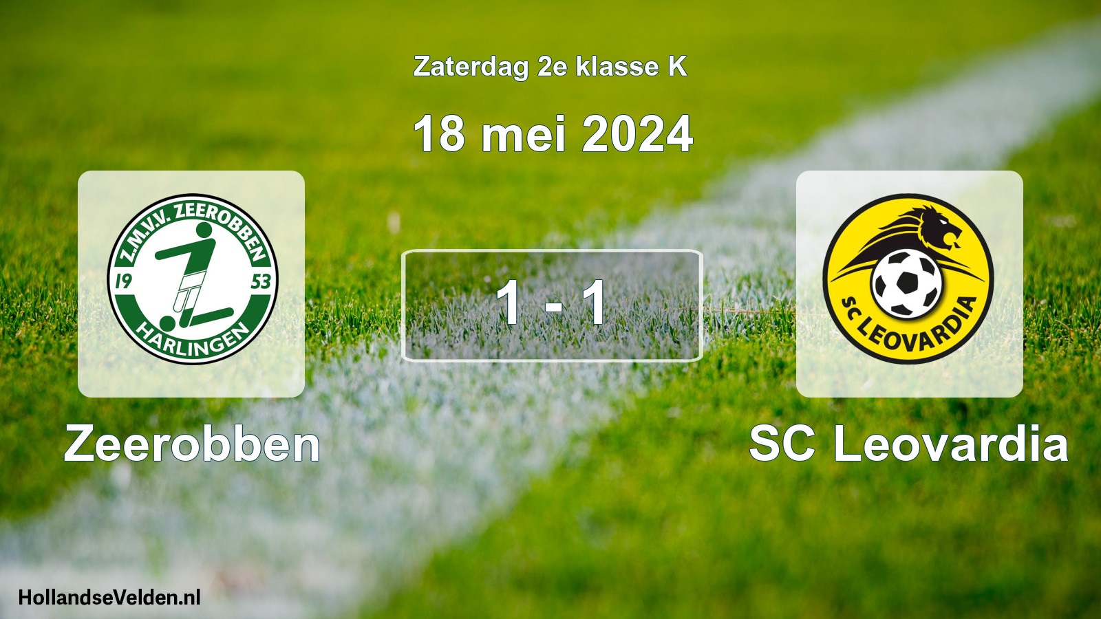 Total number of matches played: Zeerobben - SC Leovardia 1 - 1 (18 May 2024)