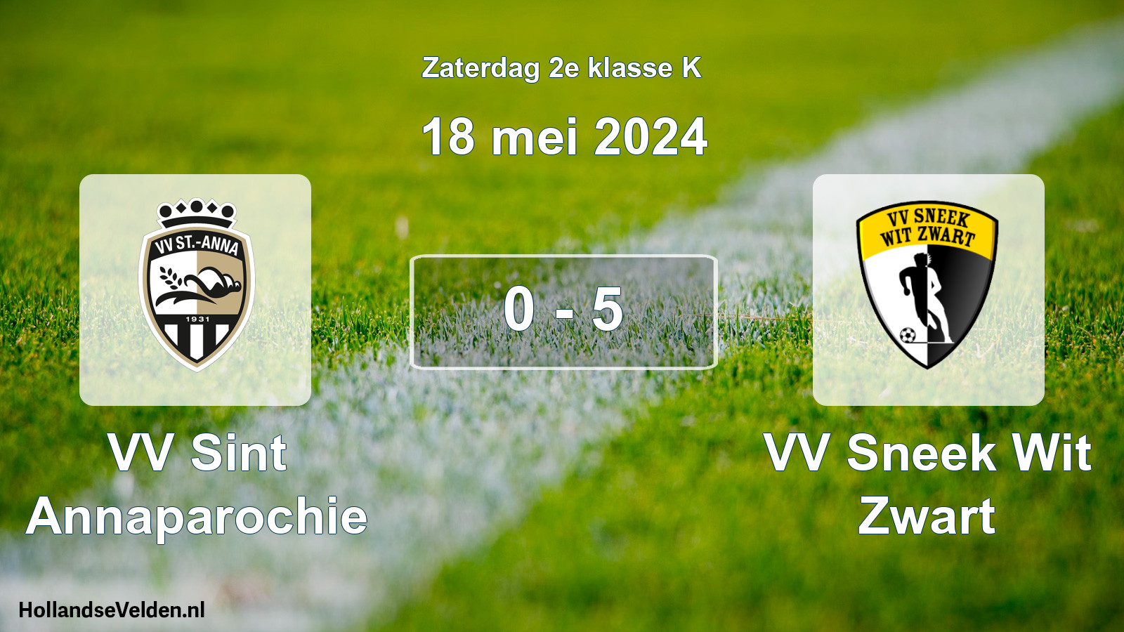 Total number of matches played: VV Sint Annaparochie - VV Sneek Wit Zwart 0 - 5 (18 May 2024)