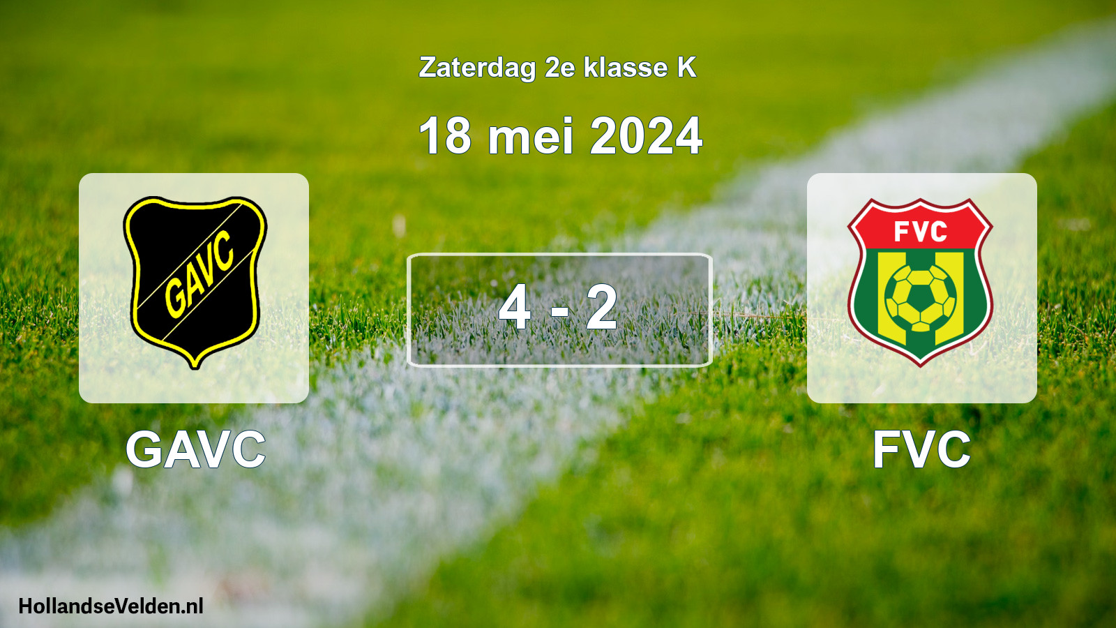 Total number of matches played: GAVC - FVC 4 - 2 (18 May 2024)