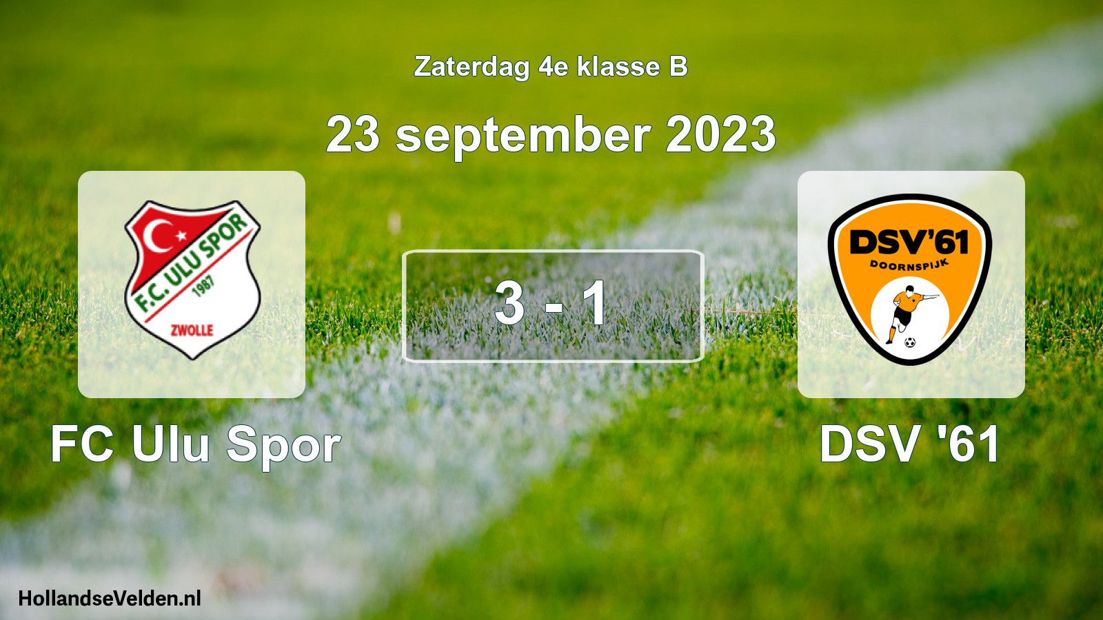 Total number of matches played: FC Ulu Spor - DSV '61 3 - 1 (23 September 2023)