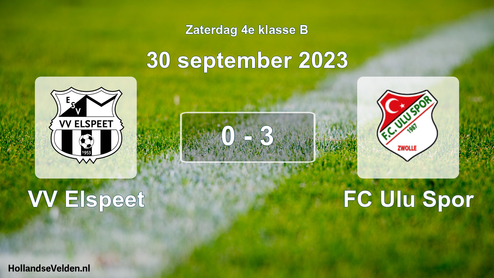 Total number of matches played: VV Elspeet - FC Ulu Spor 0 - 3 (30 September 2023)