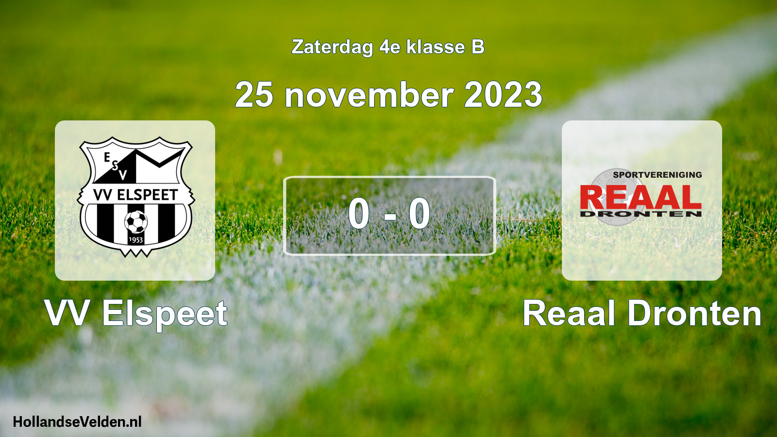 Total number of matches played: VV Elspeet - Reaal Dronten 0 - 0 (25 November 2023)