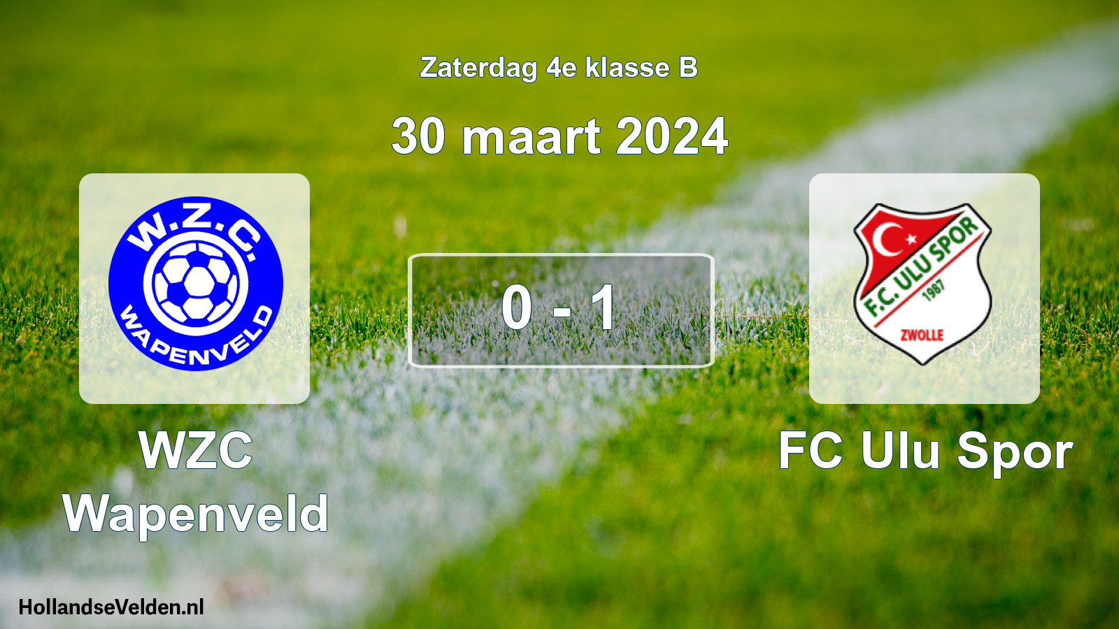 Total number of matches played: WZC Wapenveld - FC Ulu Spor 0 - 1 (30 March 2024)