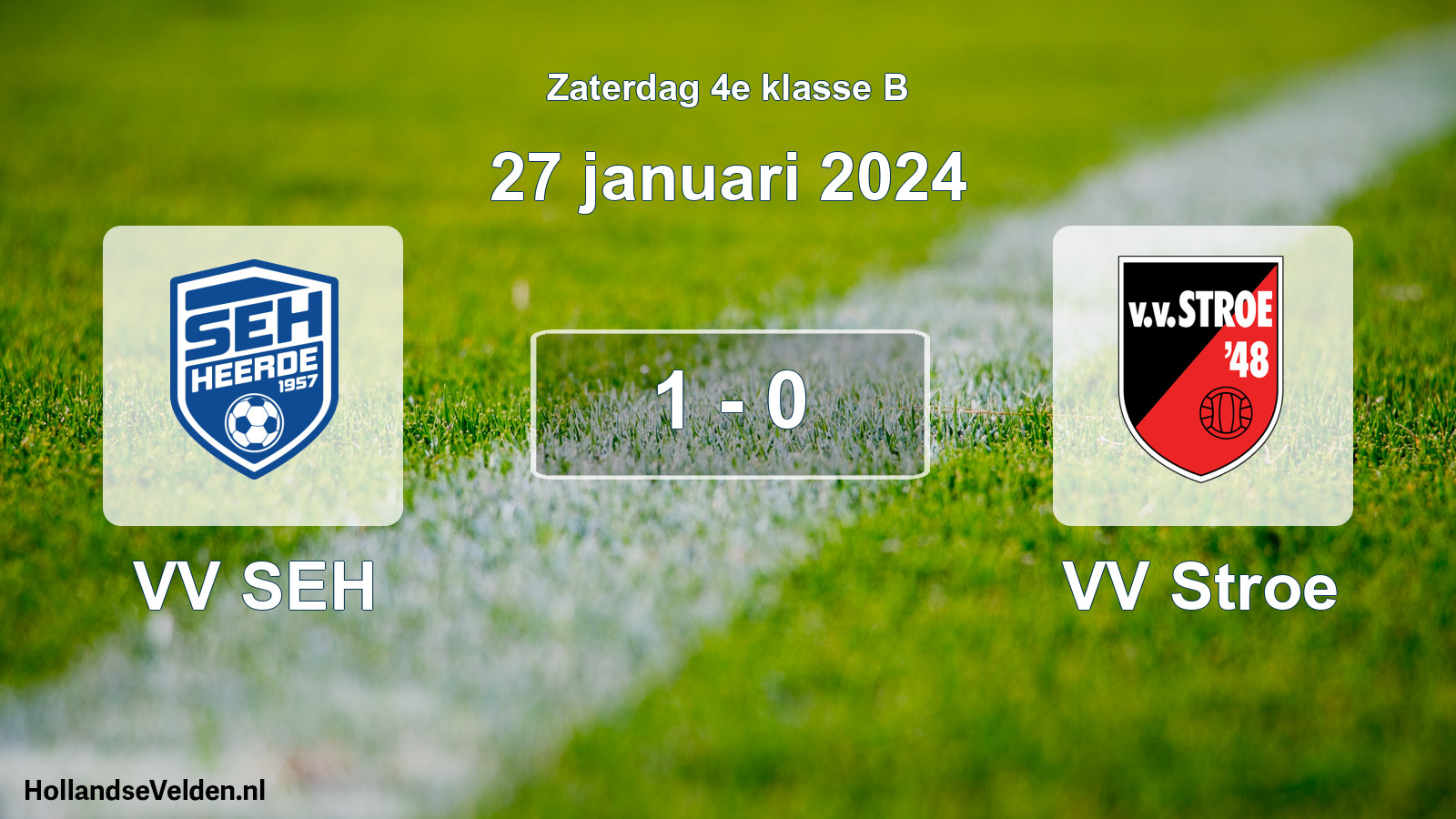 Total number of matches played: VV SEH - VV Stroe 1 - 0 (27 January 2024)