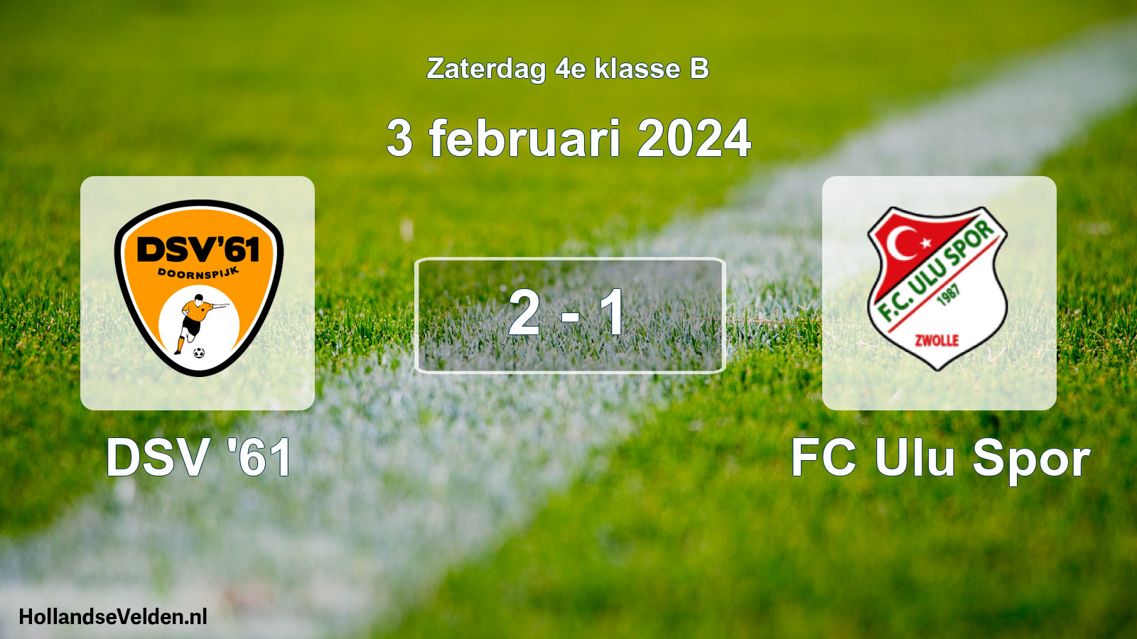 Total number of matches played: DSV '61 - FC Ulu Spor 2 - 1 (3 February 2024)