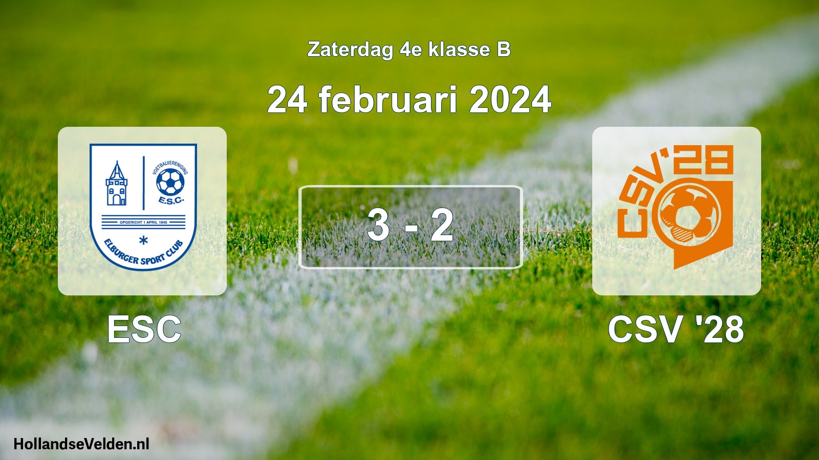 Total number of matches played: ESC - CSV '28 3 - 2 (24 February 2024)